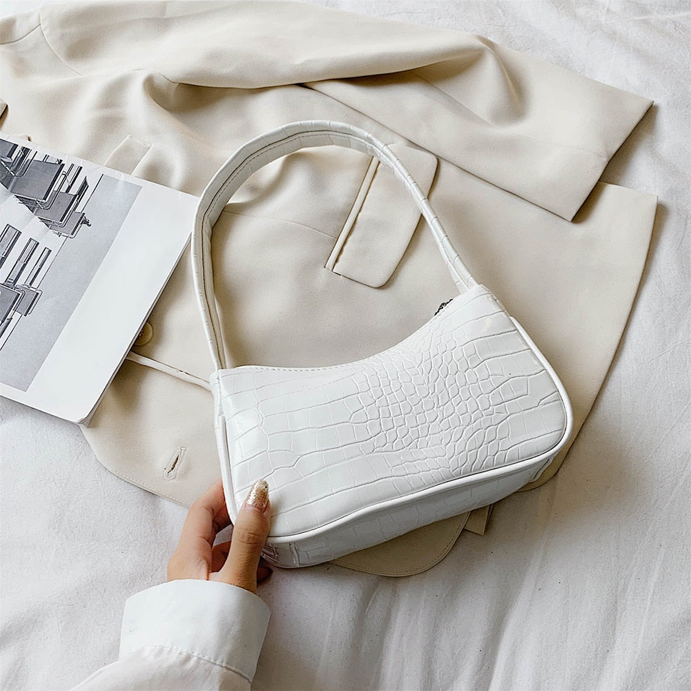 Nylon Solid Color Shoulder Bag