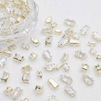 50Pcs Gold /Silver Sparkle Mini Flatback Diamonds