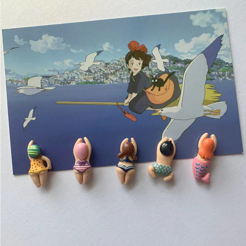 5pcs Cartoon Swimming Refrigerator Magnets