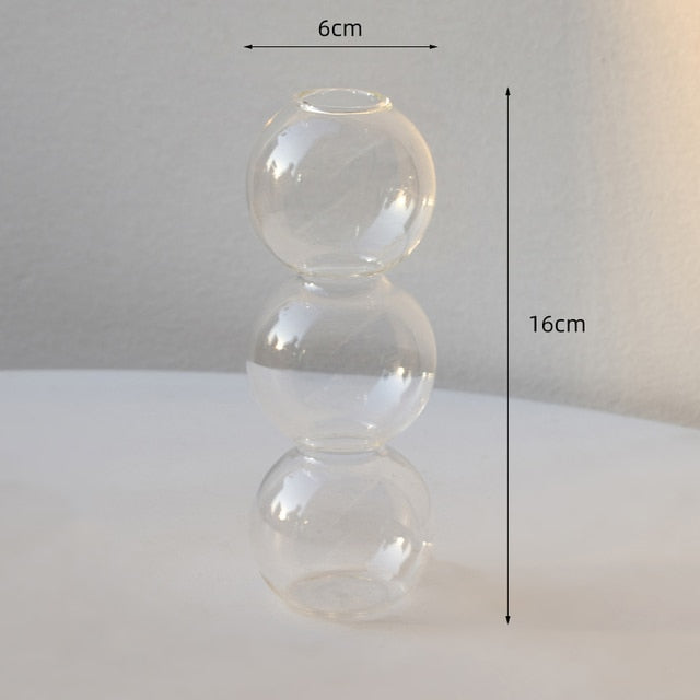 Nordic Glass Bubble Flower Vases