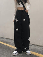 Black Star Cargo Jeans Wide Leg