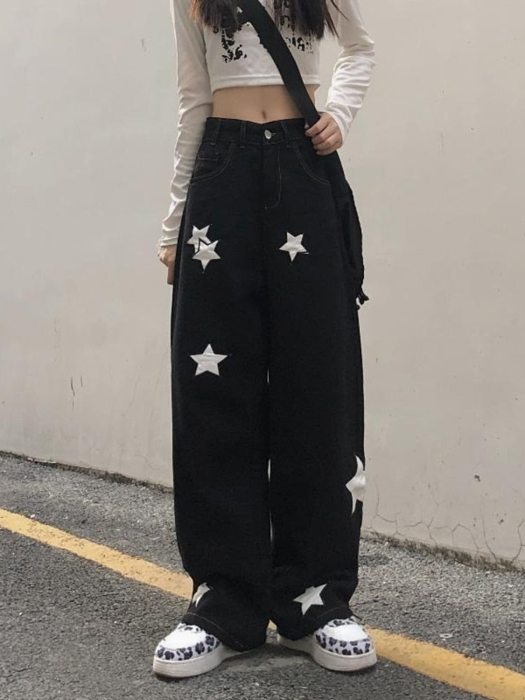 Black Star Cargo Jeans Wide Leg