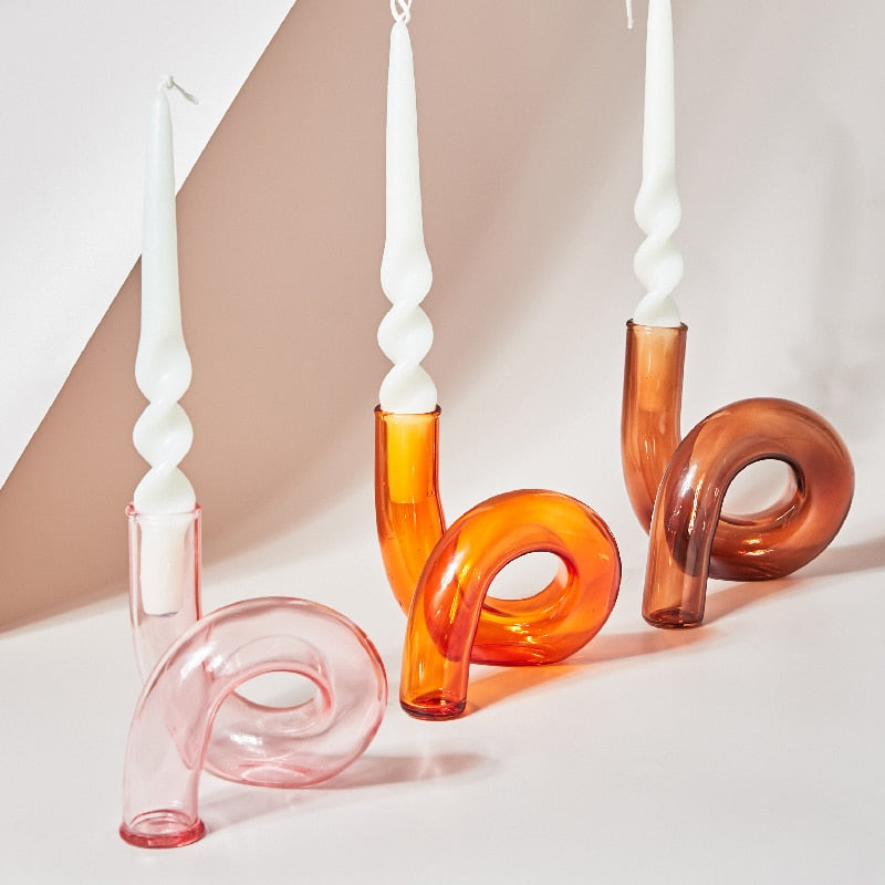 Glass  Candle Holders