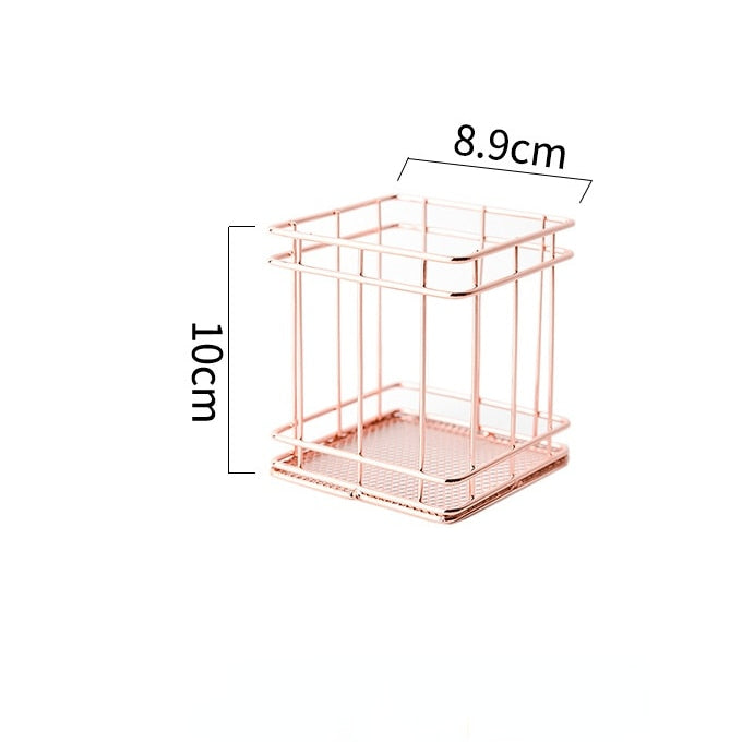 Nordic Gold Metal Iron Makeup Storage