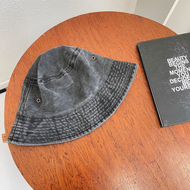 Washed Denim Bucket Hat
