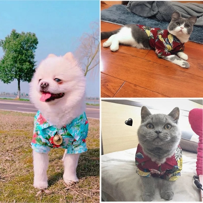 Pet Summer Clothes Hawaiian Style