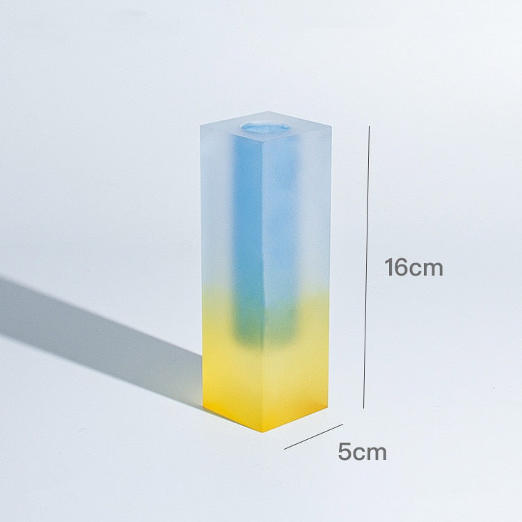Rainbow Pillar Acrylic Vase