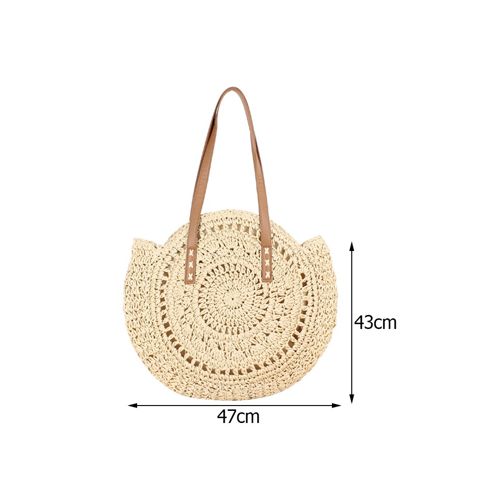 Straw Tote Shoulder Bag
