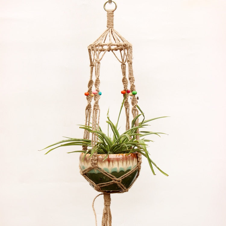 Hemp Rope Hanging Flower Pot