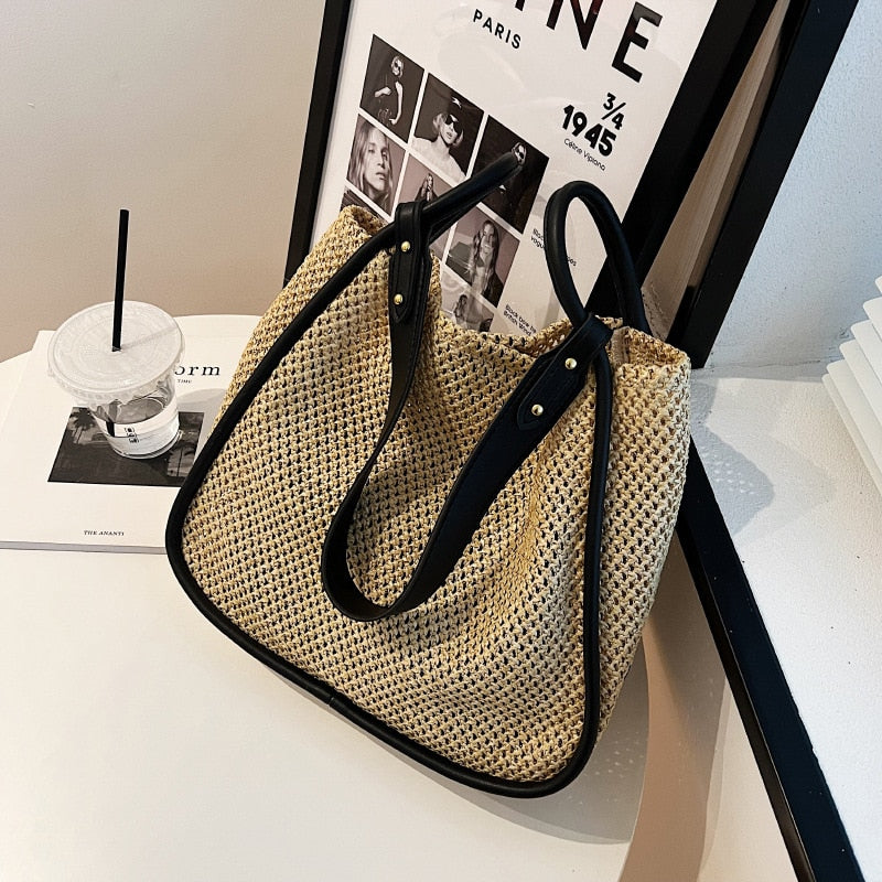 2 Pcs/set Woven Tote Bags