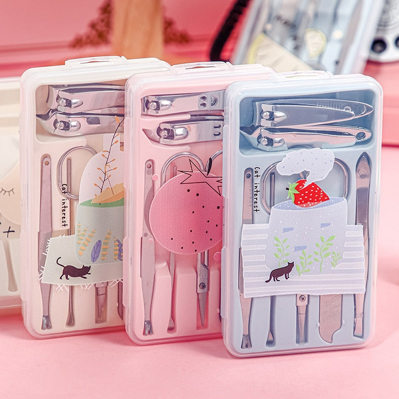 7pcs/set Cartoon Stainless Steel Nail Scissors Set