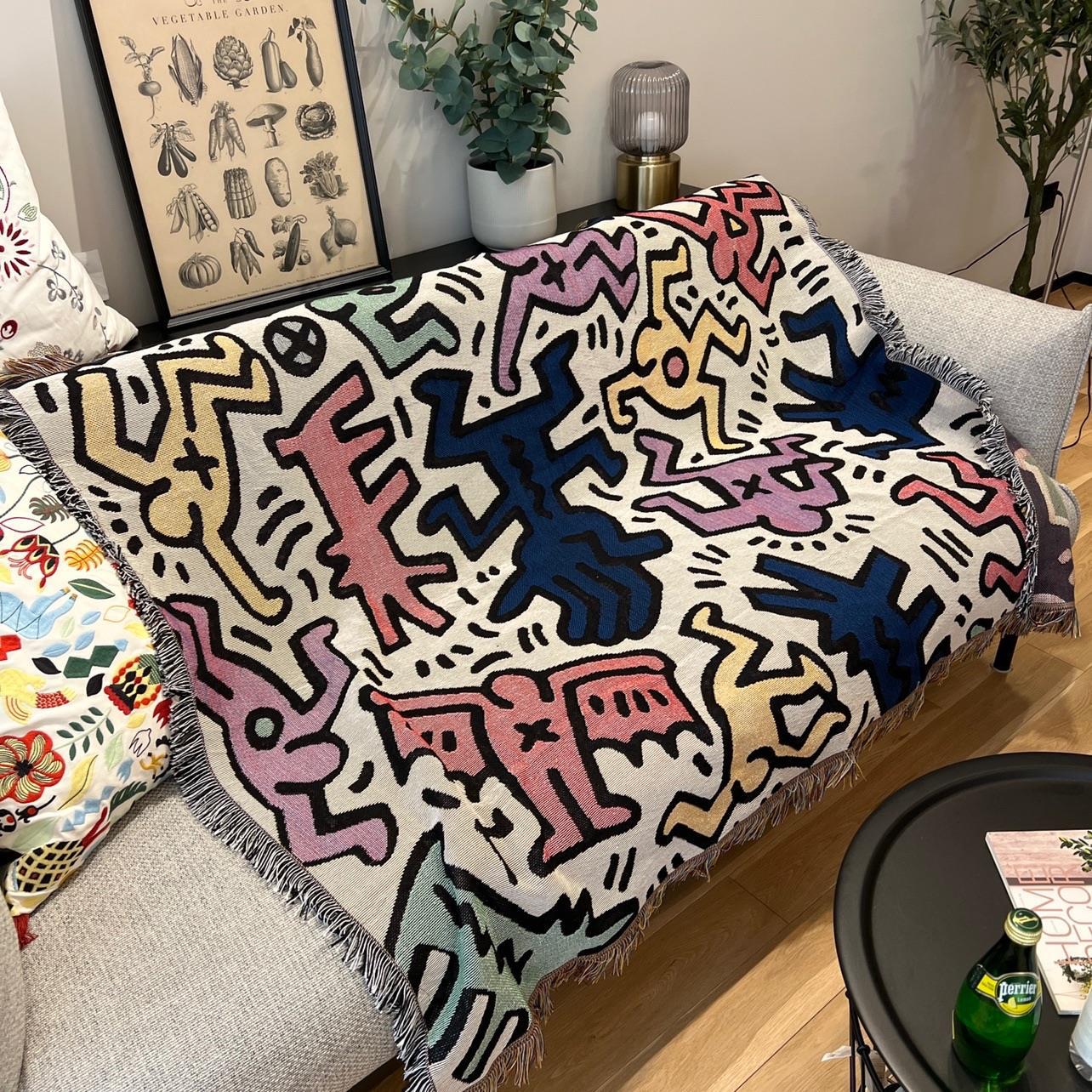 Doodle Plaid Blanket
