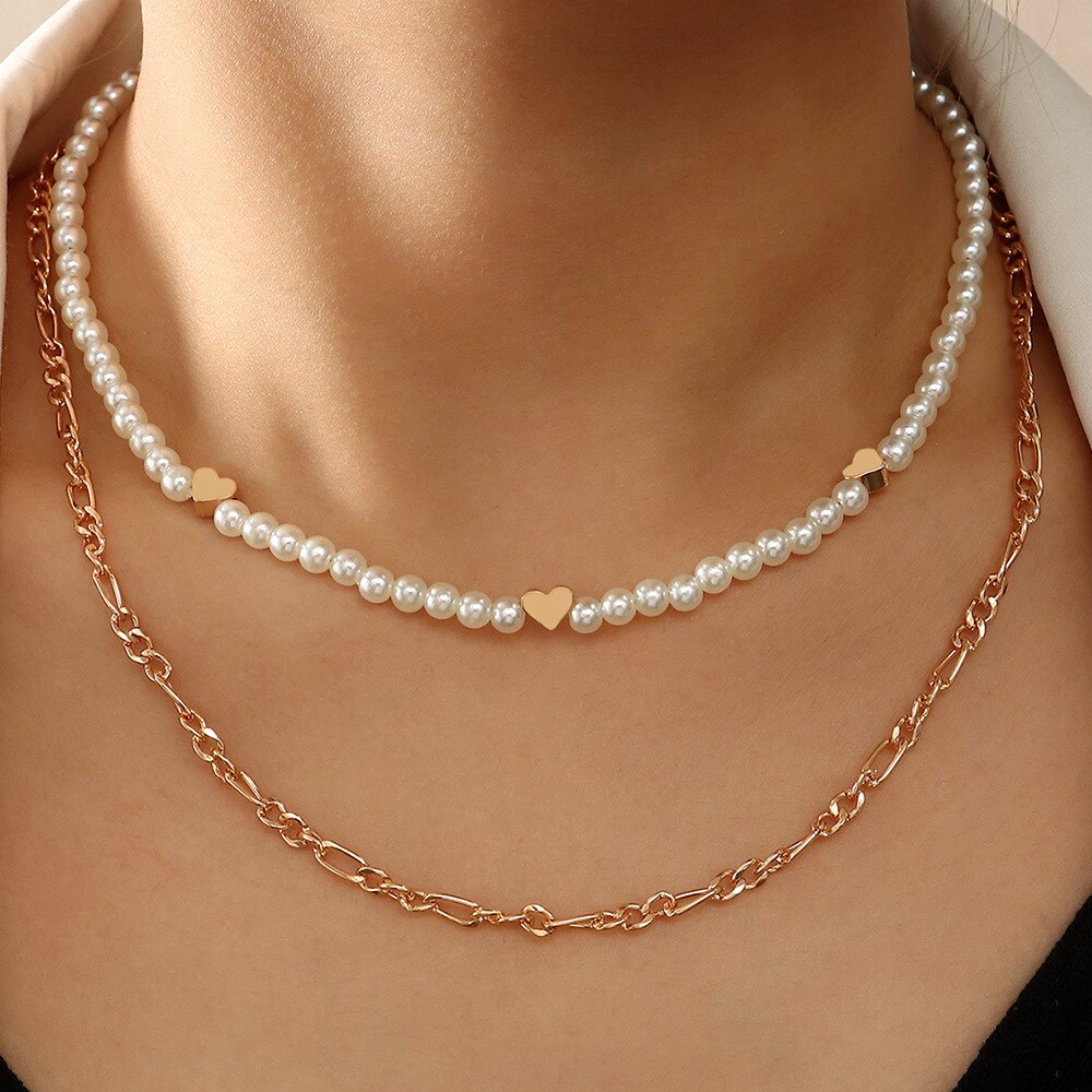 Pearl Beads Choker Necklace