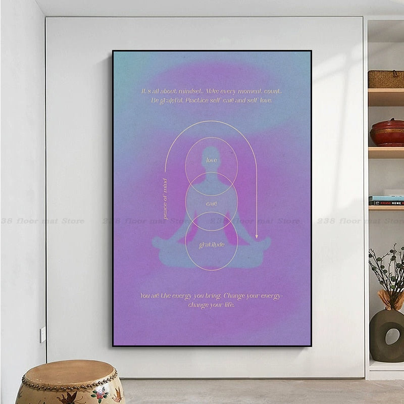 Psychedelic 70s Grainy Gradient Spiritual Energy Wall Art