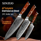 Kitchen Damascus Steel Knife Set