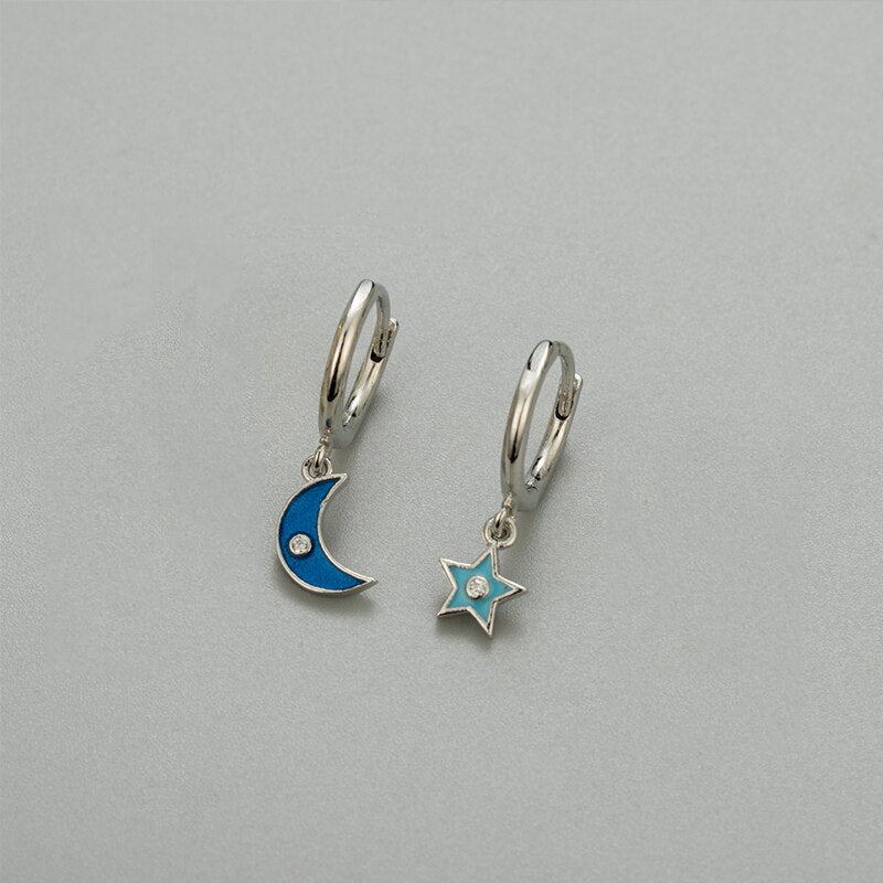 Star Heart Rhinestone Earring