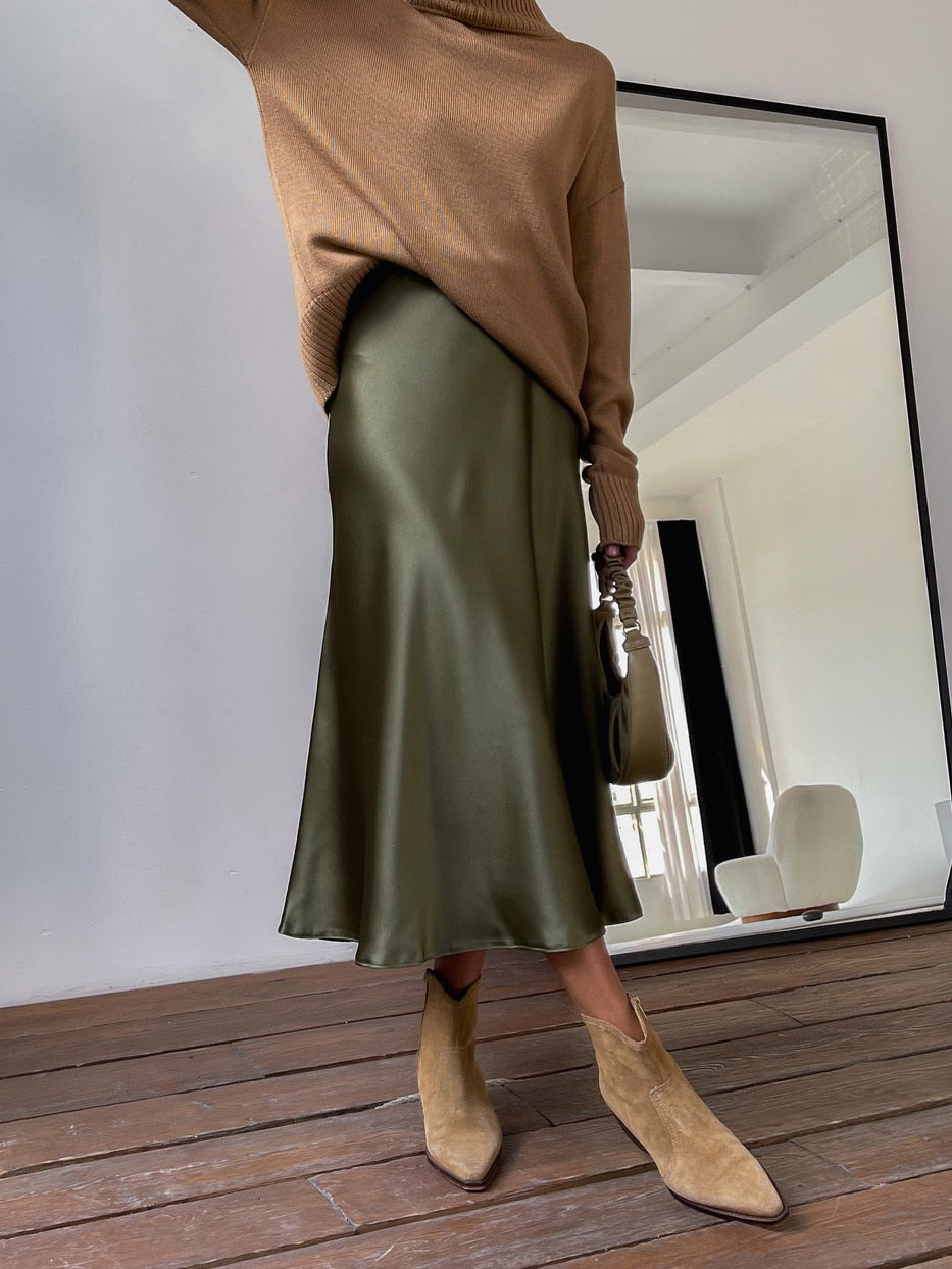 Silk Satin Skirts