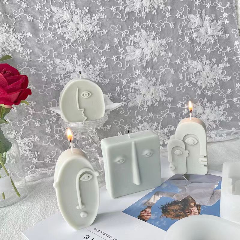 Abstract Face Scented Candle