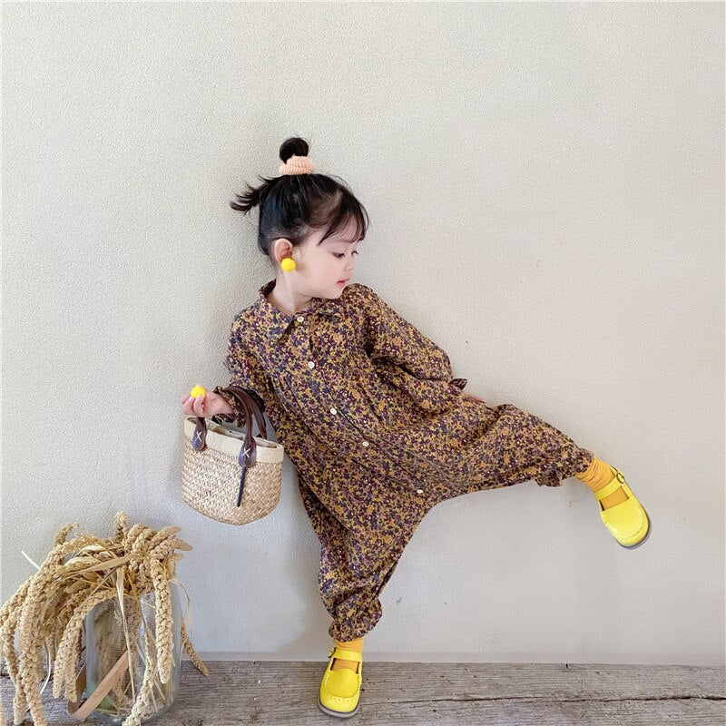 Long Sleeve Cotton Jumpsuit
