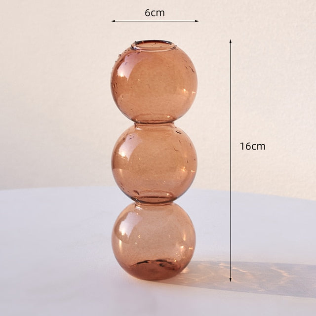 Nordic Glass Bubble Flower Vases