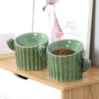 Cactus Ceramic Pet Food Bowl