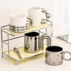Silver Ceramic Mug