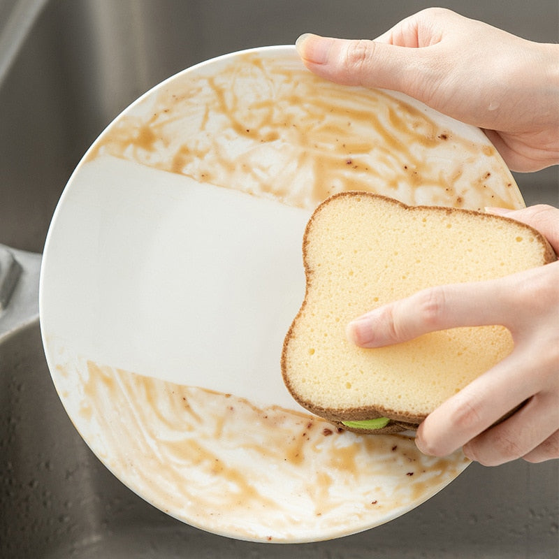 Toast Shape Dish-washing Sponges