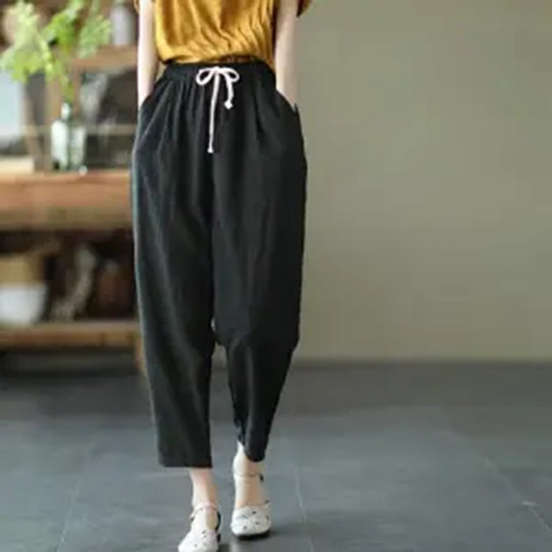 Black Loose Harem Pants