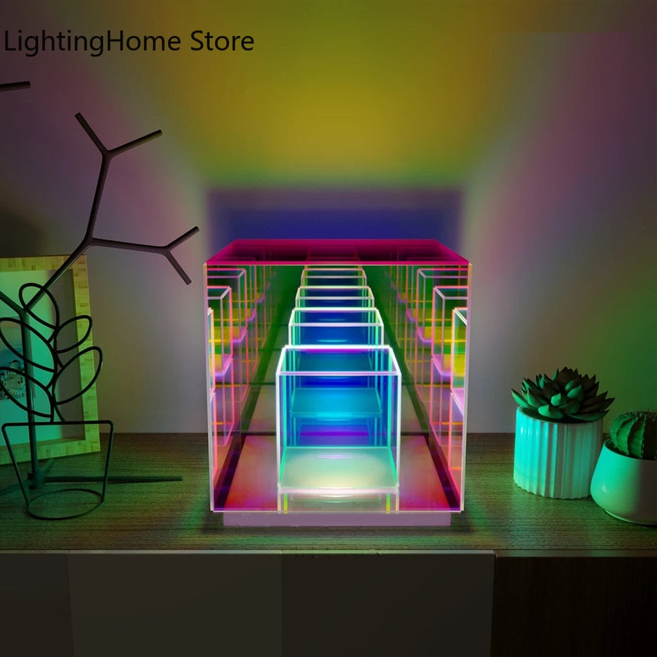 Colorful Cube Table Lamp