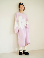 Cherry Pink Jacquard Dress