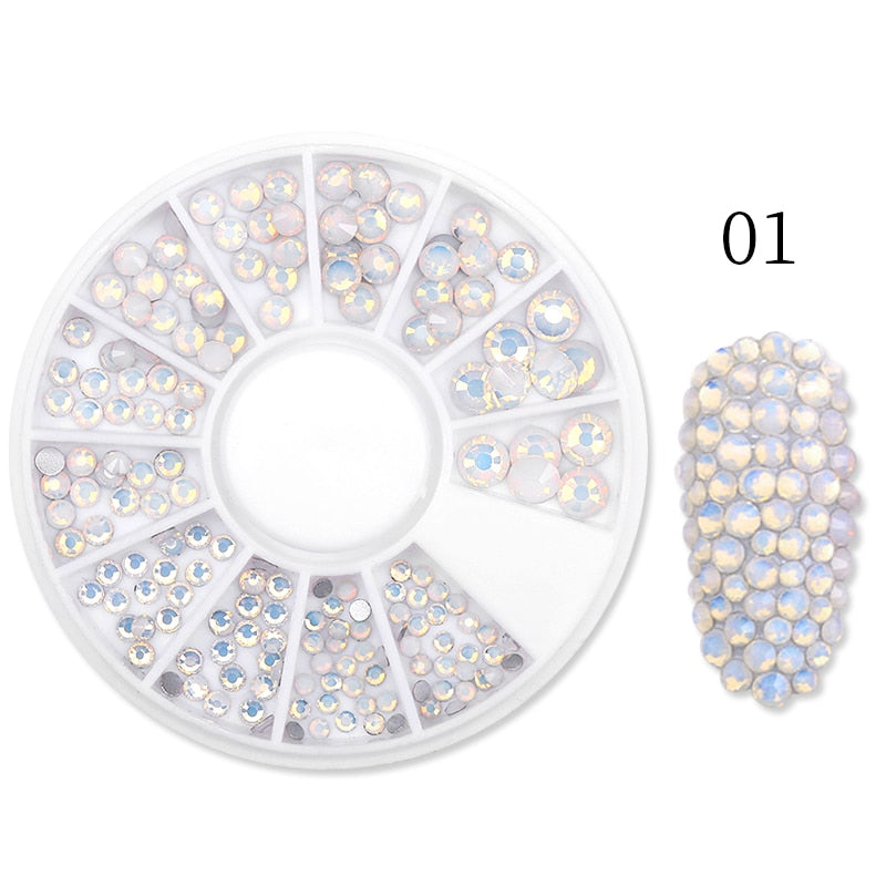 Mixed Nail Rhinestone Nail Art