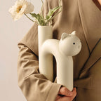 Cartoon Cat Ceramic Vase