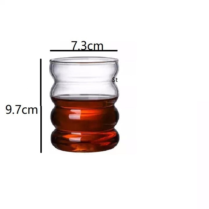 300ml Wave Shape Glass Cup