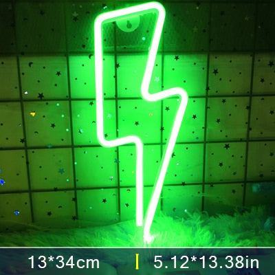 LED Home Neon Lightning Shaped Sign Neon
