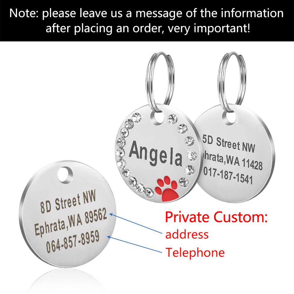 Anti-lost Custom Dog ID Tag Engraved Pet Collar