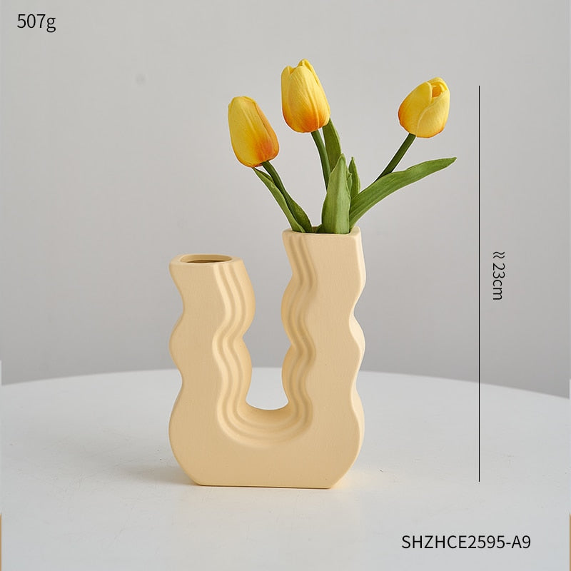 Ceramic Geometric Art Vases