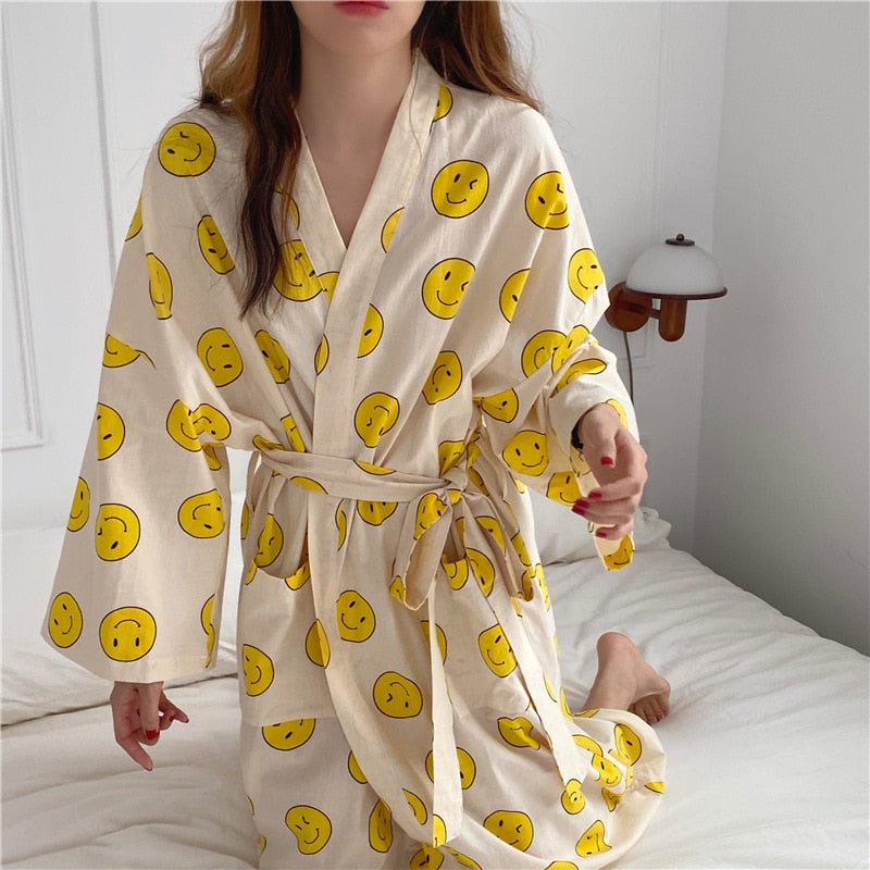 Smiley Pajamas Robe