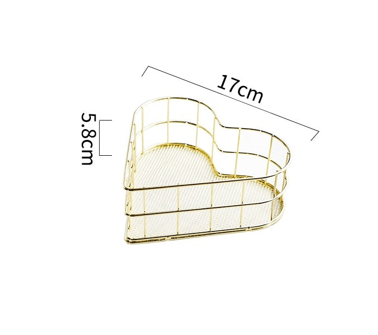 Nordic Gold Metal Iron Makeup Storage