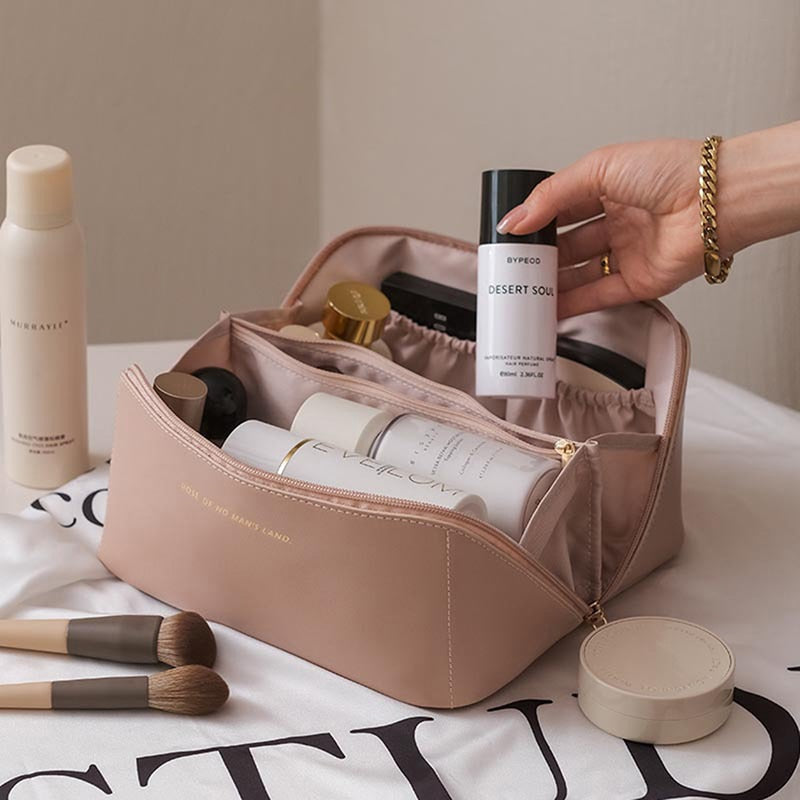 Makeup Bag Leather Cosmetic Bag