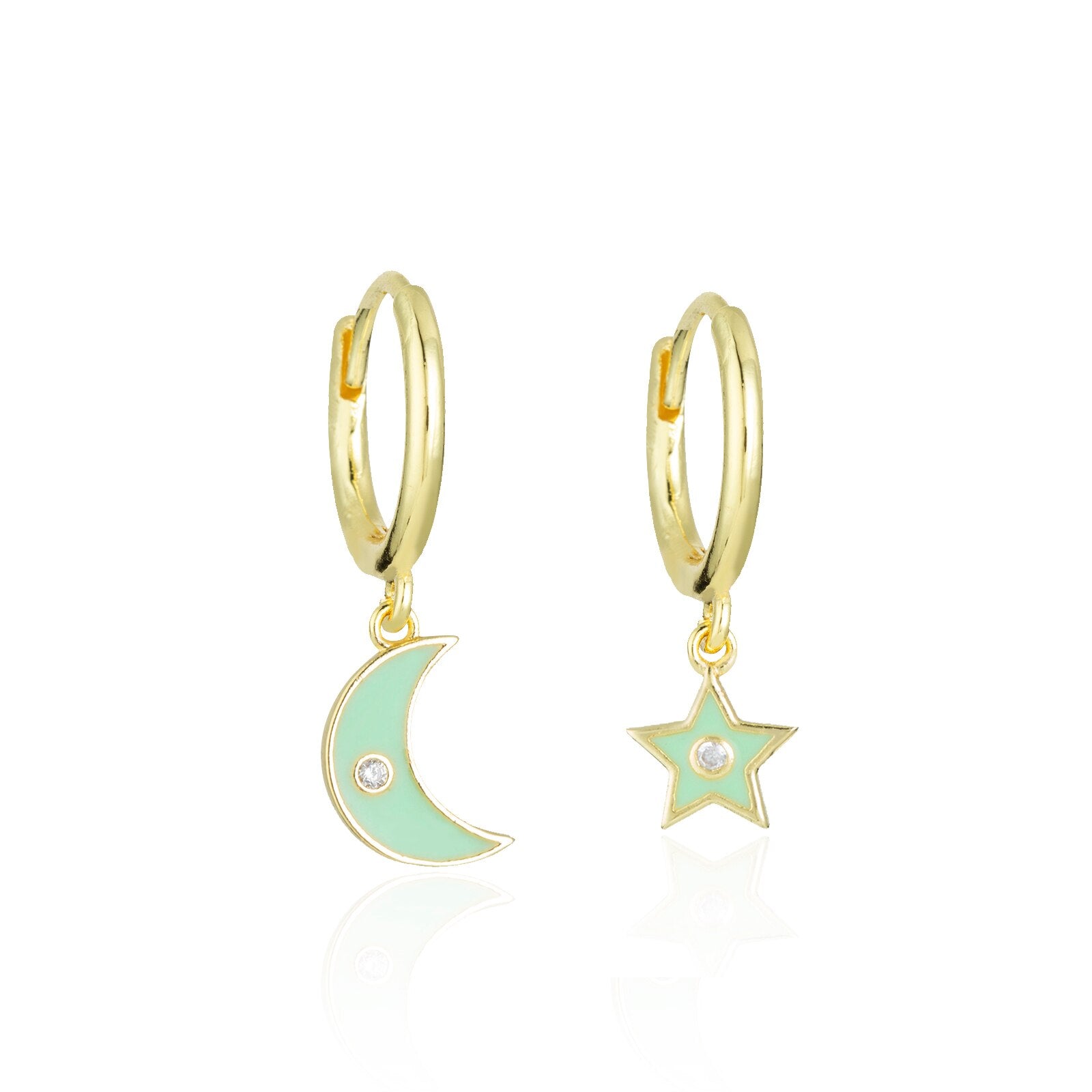 Star Heart Rhinestone Earring