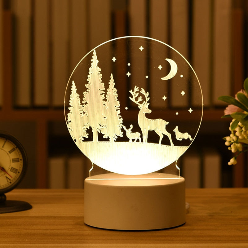 Christmas 3D Acrylic Night Light