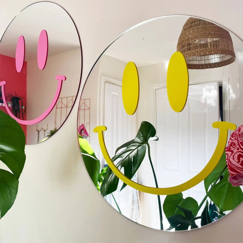 Happy Smile Mirror Acrylic Large Mirror