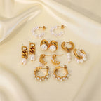Pearl Stainless Steel Earrings