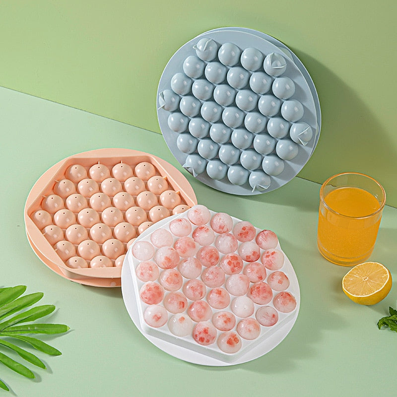1Pc Colorful Round Rhombus Ice Tray