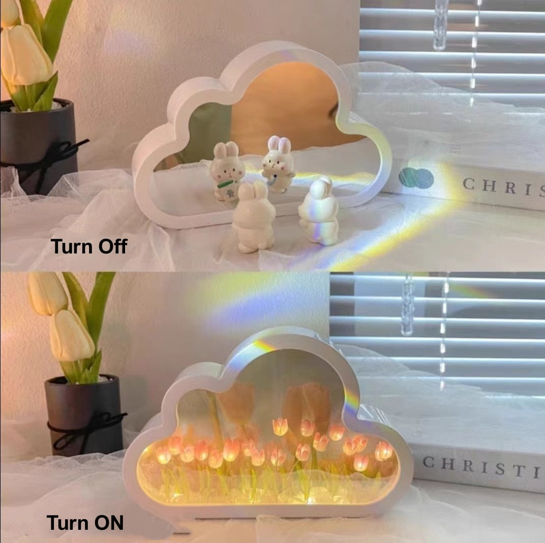DIY Cloud Shape Tulip LED Night Light