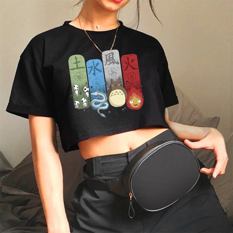 Kawaii Crop Top T Shirt