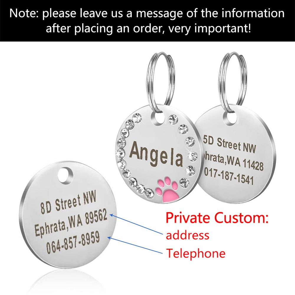 Anti-lost Custom Dog ID Tag Engraved Pet Collar