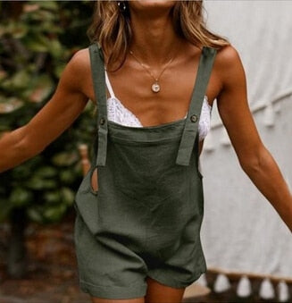 Green Overalls Rompers