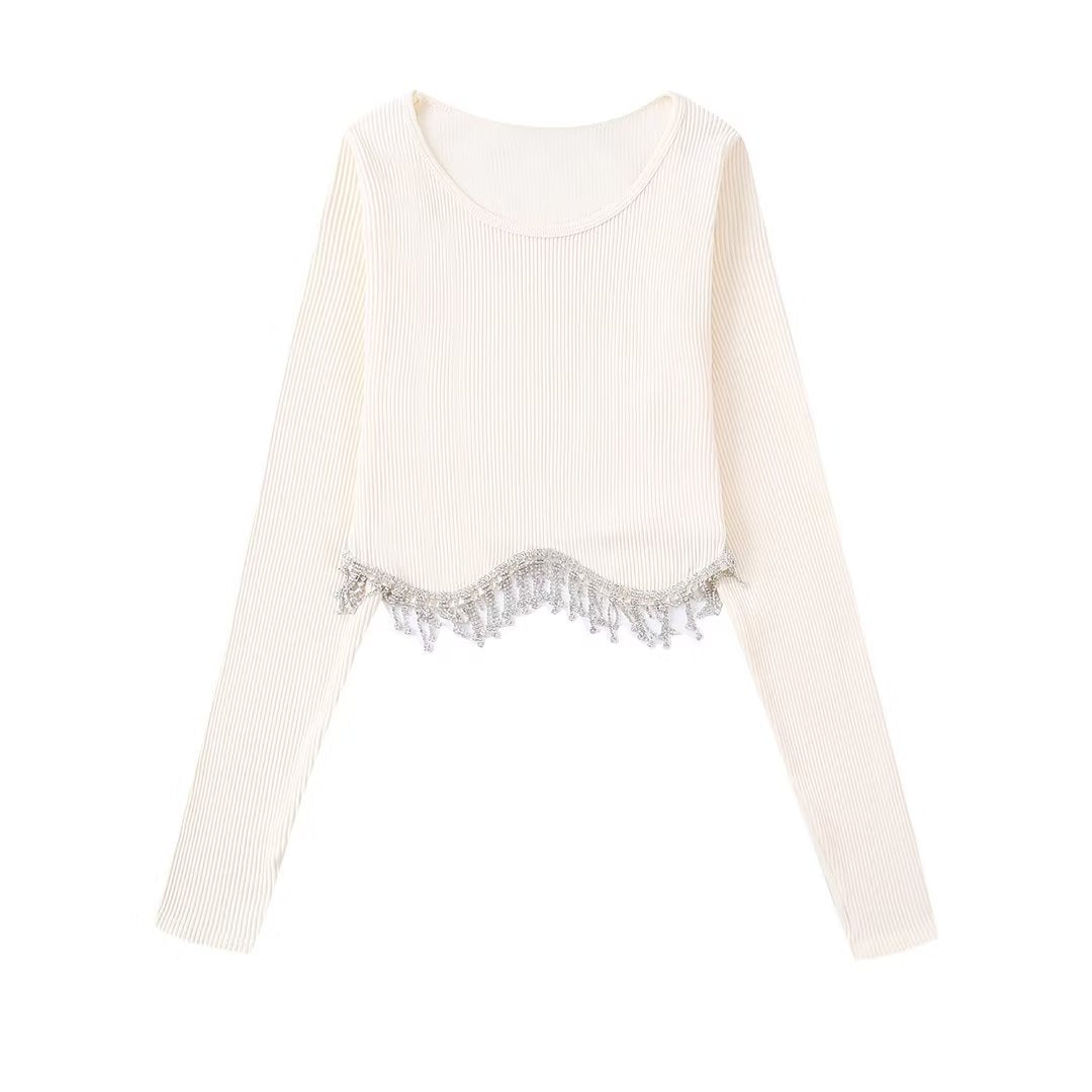 High Knitting T Shirt Chic Short