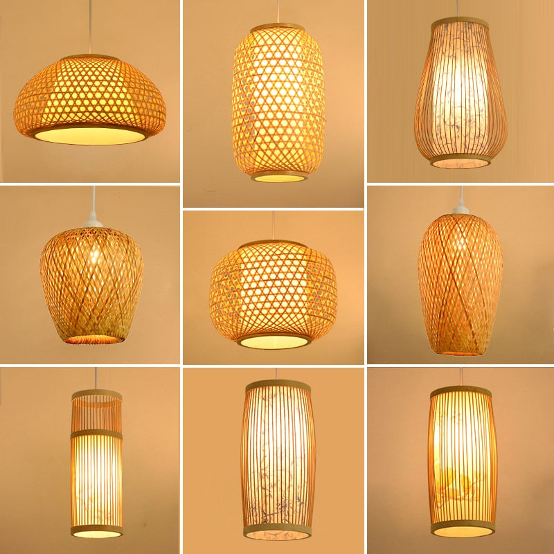 Woven Bamboo Pendant Lights